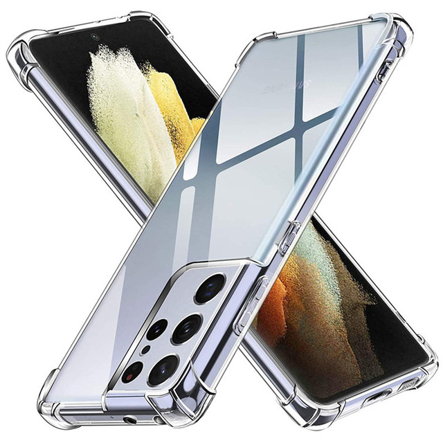 Clear Case Silicone Soft TPU Protection Phone Case for Samsung Galaxy S24 S23 FE S22 S21 FE S20 Note20 Ultra S8 S9 S10 Plus