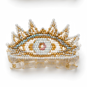 Pinces à <span class=keywords><strong>cheveux</strong></span> en acétate de plastique, motifs yeux de démon, style coréen personnalisé, romantiques, pour femmes, idéales pour le bureau, lot en vrac écologique - Product Image 5