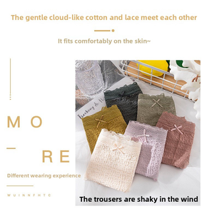 986 #, ropa interior <span class=keywords><strong>de</strong></span> tiro medio con borde <span class=keywords><strong>de</strong></span> encaje sin costuras <span class=keywords><strong>de</strong></span> alta calidad, bragas antibacterianas <span class=keywords><strong>de</strong></span> algodón <span class=keywords><strong>de</strong></span> estilo japonés para mujer, 6 colores - Product Image 5