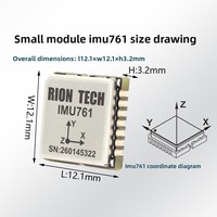 Sensor Sudut Attitude IMU761 Asli Baru dari Shenzhen untuk Robot Humanoid, Giroskop Sembilan-Axis, Akselerometer, Modul Navigasi Inersia