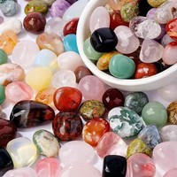 Natürliche Gemischte Kristall-Trommelsteine, Polierte Edelstein-Kieselsteine für Reiki-Heilung & Heimdekoration