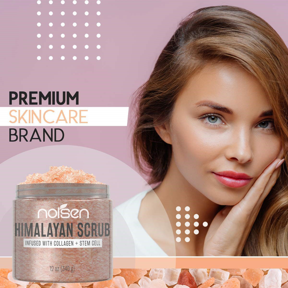 Hot Selling  Private Label Himalayan Salt Scrub Natural Body Sugar Scrub Exfoliate Skin Whitening products