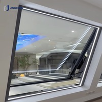 JINGCHEN - Ventana de Techo de Aluminio con Rotura de Puente Térmico, Ventana Abatible con Doble Acristalamiento Low-E, Insonorizada e Impermeable, Personalizada para Ático