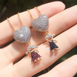 Premium Eco-friendly Copper Him and Her <b>Valentines</b> Necklace Cute Pendant Couple Jewelry for Festival & Anniversary <b>Gift</b> Daily - Product Image 3