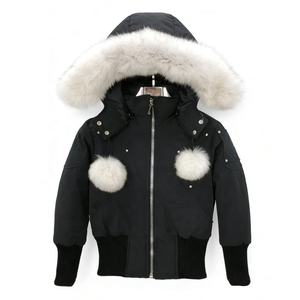 <span class=keywords><strong>Parka</strong></span> courte décontractée pour femme Boying avec capuche et col en fourrure de renard, coupe-vent en polyester, doudoune chaude d'hiver ODM / OEM - Product Image 5