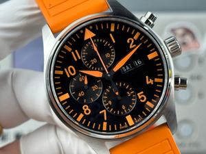 Relojes Mecánicos en Oferta con Diseño Moderno, Relojes de Alta Calidad con Función de Calendario, Correa Naranja - Product Image 4