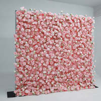 Mur de fleurs artificielles en soie 8x8 pieds, couleur personnalisable, rideau de fond, arche sur mesure pour décorations de scène de mariage, événements et fêtes
