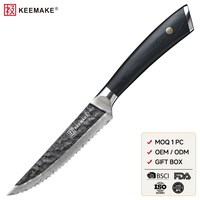4,5-inch 67-laags Damascus staal VG10 kern steakmes gekarteld ultra scherp met Pakka houten handvat professioneel keukenmes