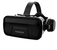 Lunettes de réalité virtuelle 3D SHINECON pour jeux VR, lunettes intelligentes immersives pour téléphone portable avec microphone, contrôle tactile, IPX-4