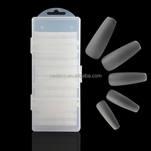 NADECO-<span class=keywords><strong>uñas</strong></span> acrílicas para salón de belleza, cobertura completa XXL, puntas de <span class=keywords><strong>uñas</strong></span> artificiales, superfinas, francesas, no curvadas C, para ataúd francés - Product Image 4