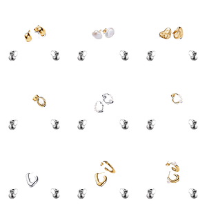 2025 nuevos <span class=keywords><strong>pendientes</strong></span> de oreja en forma de <span class=keywords><strong>corazón</strong></span> de plata 925 de alta calidad pluma media luna estrella perla gancho patrón de borla de moda para regalos - Product Image 4