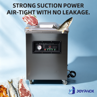 Machine d'emballage sous vide grand format DZ-500 avec barre de scellage de 500 mm et bac en acier inoxydable 201