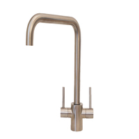 Robinet de cuisine moderne style cygne ZY-K107L de Zhejiang Taizhou, en acier inoxydable 304, mitigeur à deux poignées pour eau chaude et froide