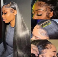 Perruque Lace Front de cheveux humains 13X4 13x6 Hd, perruque de cheveux bruts à cuticules alignées perruque Hd Lace Frontal, perruques Full Lace pour femmes noires