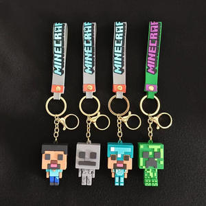Anime dibujos animados MC Mine World figura de acción Q versión Mini Fidget ornamento vinilo PVC aleación mochila colgante <span class=keywords><strong>Mycraft</strong></span> llavero - Product Image 4