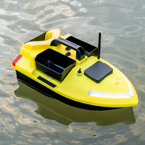 Bateau à appâts de pêche V020 jaune à longue autonomie avec 3 compartiments, portée de 500 m, télécommande GPS 40 points, sondeur de poissons pour carpes - Product Image 4
