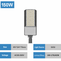 Lampadaire LED en aluminium 50W à CCT réglable par télécommande, anti-corrosion, pour parking, autoroute, route extérieure