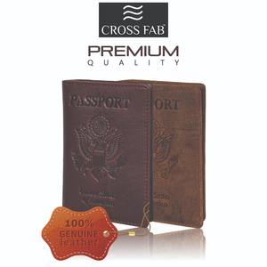 Porte-passeport américain en cuir véritable avec blocage RFID, portefeuille court unisexe, couleurs et impressions personnalisables - Product Image 6