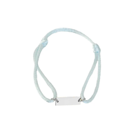 Bracelet personnalisé en soie double avec gravure sur mesure, nom, date, texte, bijou vierge gravable pour femme, cadeau de vacances