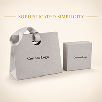 Set di Scatole Porta Gioielli Personalizzabili con Logo, Stile Moderno ed Elegante, Disponibili con Sacchetto di Carta