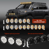 Barra de Luz LED Modular Chasing DRL de 32, 42, 52 Pulgadas, 12V, Tipo Spot y Flood, Enlazable, con Luz Estroboscópica Ámbar, para Todoterreno, Camionetas, UTV, Can-am X3