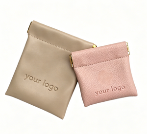 <b>Custom</b> Logo Printed Emboss Pu Leather Pouch With Close Magnet Jewelry <b>Lipstick</b> Earphone Storage Leather Bag Making-Up Bags - Product Image 1