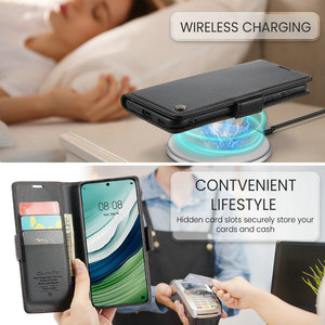 CaseMe étui portefeuille en cuir à blocage RFID pour Huawei Mate 60 avec chargement sans fil étui magnétique à rabat pour Huawei Mate 60 Cover - Product Image 3
