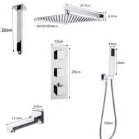 Ensemble de douche thermostatique pour salle de bain avec robinet et kit de finition, OEM ODM acceptés, vente en gros pour importateurs et entrepreneurs