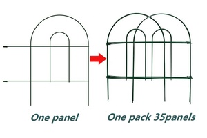 Single Rustproof Eco-Friendly Nature Lawn Edging Metal Garden <b>Fences</b> Wire Welded Iron Arch Shape Removable Decorative - Product Image 4