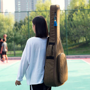 Étui de guitare classique folklorique en gros personnalisé, ensemble de 25 mm d'épaisseur, en coton Oxford imperméable, imprimable, sac de guitare à bandoulière - Product Image 4