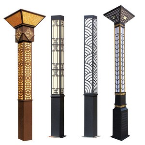 Lampadaire solaire LED pour jardin en fer IP66 2700K blanc chaud doux avec abat-jour en verre non amovible, lampe extérieure avec détecteur de mouvement - Product Image 3