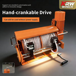 Двухканатная синхронная электрическая лебедка с синтетическим тросом, дистанционным и ручным управлением тягой - Product Image 3