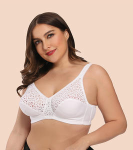 <span class=keywords><strong>46</strong></span> reggiseno senza fili a coppa piena sottile sottile in pizzo classico da <span class=keywords><strong>donna</strong></span> di alta qualità comodo reggiseno taglie forti Minimizer per seno grande - Product Image 4