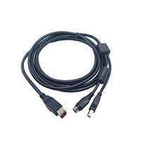 Câble d'alimentation USB vers USB-B mâle 24V DIN 3 broches avec conducteur en cuivre pour serveurs et imprimantes avec verrouillage automatique
