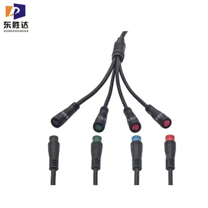 Conector de cable a cable impermeable IP65, enchufe eléctrico macho Y hembra, M8, venta al por mayor