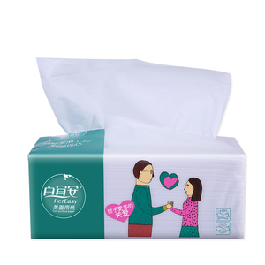 Papel tejido Facial OEM suave Material de caja de bambú tejido 2 PLY mezcla de pulpa de madera - Product Image 1