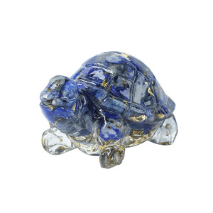 Tartaruga in Cristallo Naturale Bianco, Grazioso Piccolo Animale Decorativo, Ornamento da Scrivania, Oggetto Artigianale - Product Image 4