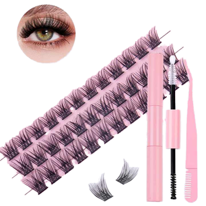 Extensiones de Pestañas DIY, Curvatura Mixta 0.07mm, Racimos de Pestañas de Seda, Bandejas de Pestañas de Marca Privada - Product Image 3