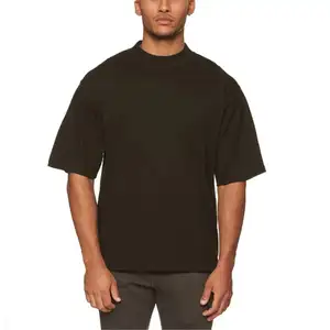 Tee-shirts à col montant 100% coton pour homme, vente en gros et bon marché
