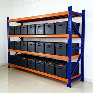 Étagère de stockage industrielle pour entrepôt, en acier laminé <span class=keywords><strong>à</strong></span> froid, revêtement poudré, niveaux personnalisables, étagère <span class=keywords><strong>à</strong></span> <span class=keywords><strong>palettes</strong></span> sans boulons - Product Image 6
