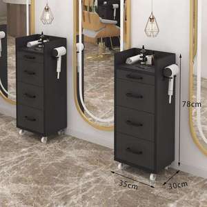 Professional 2026 White <b>Rolling</b> Barber Spa Facial Metal Hair Salon Beauty Salon Hairdressing Trolley <b>Carts</b> - Product Image 2