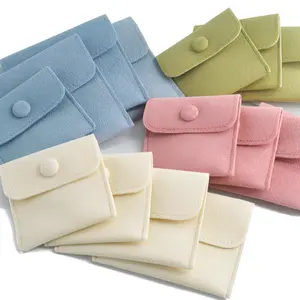 Jewelry Microfiber Pouch Emerald Jewelry Organizer Button Jewelry Packaging Pouch Bags Accessories Gifts