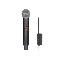 Mikrofon Karaoke Nirkabel Genggam Ganda E58 UHF Isi Ulang dengan Kondensor Omni-directional, Peredam Kebisingan, dan Lampu LED