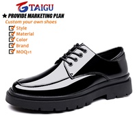 Mocassins décontractés pour hommes grandes tailles 38-48, noirs et marron brillants, à lacets, rehaussants, respirants, pour printemps, été, hiver