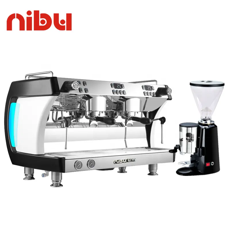 NIBU ماكينة صنع القهوة للمقاهي الايطالية إسبرسو التلقائي آلة القهوة قهوة تجارية صانع