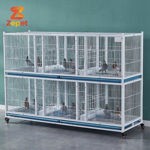Cage à pigeons multi-niveaux en acier galvanisé de qualité supérieure, <span class=keywords><strong>anti</strong></span>-évasion, avec système de sécurité renforcé <span class=keywords><strong>anti</strong></span>-fouines, pour l'exposition commerciale de pigeons - Product Image 2