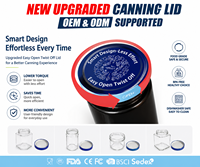 Couvercles de bocaux à ouverture facile sur mesure pour usine, 58mm, 63mm, 70mm, 82mm, 100mm, sans BPA ni PVC, en métal, pour confiture, miel, sauce, cornichons