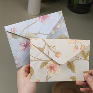 Enveloppe Yunjin en brocart à motif floral, style occidental épaissi, pour cartes d'invitation - Product Image 3