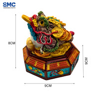 Sculpture artistique 3D personnalisée en résine SMC, crapaud doré, figurine porte-bonheur, statue Feng Shui, décoration de bureau à domicile