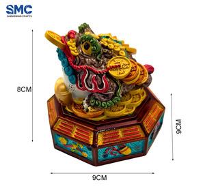 รูปปั้นกบทองเรซิ่น SMC แบบสั่งทำพิเศษ งานศิลปะ 3 มิติ ของตกแต่งบ้าน/สำนักงาน เสริมฮวงจุ้ย เสริมโชคลาภ - Product Image 5